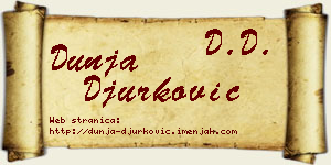 Dunja Đurković vizit kartica